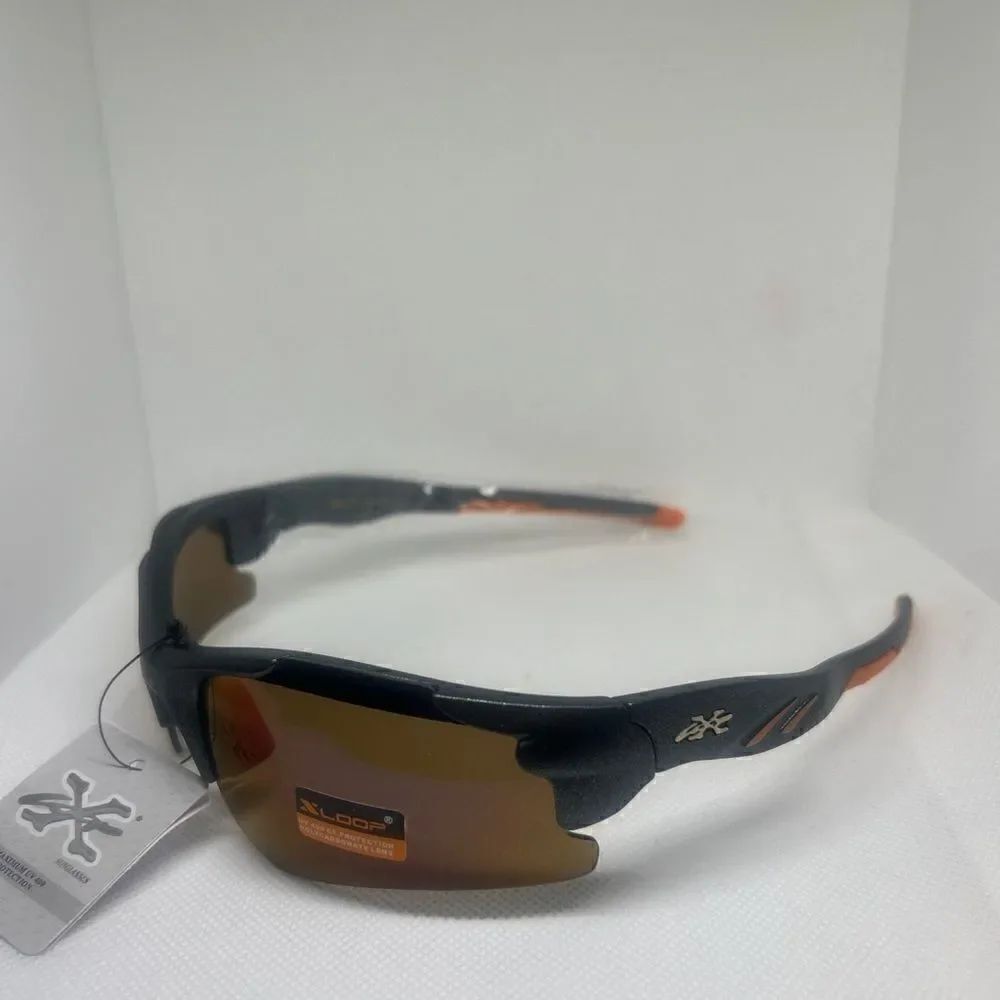 X-Loop Wrap Semi-Rimless Mens Shades Sunglasses